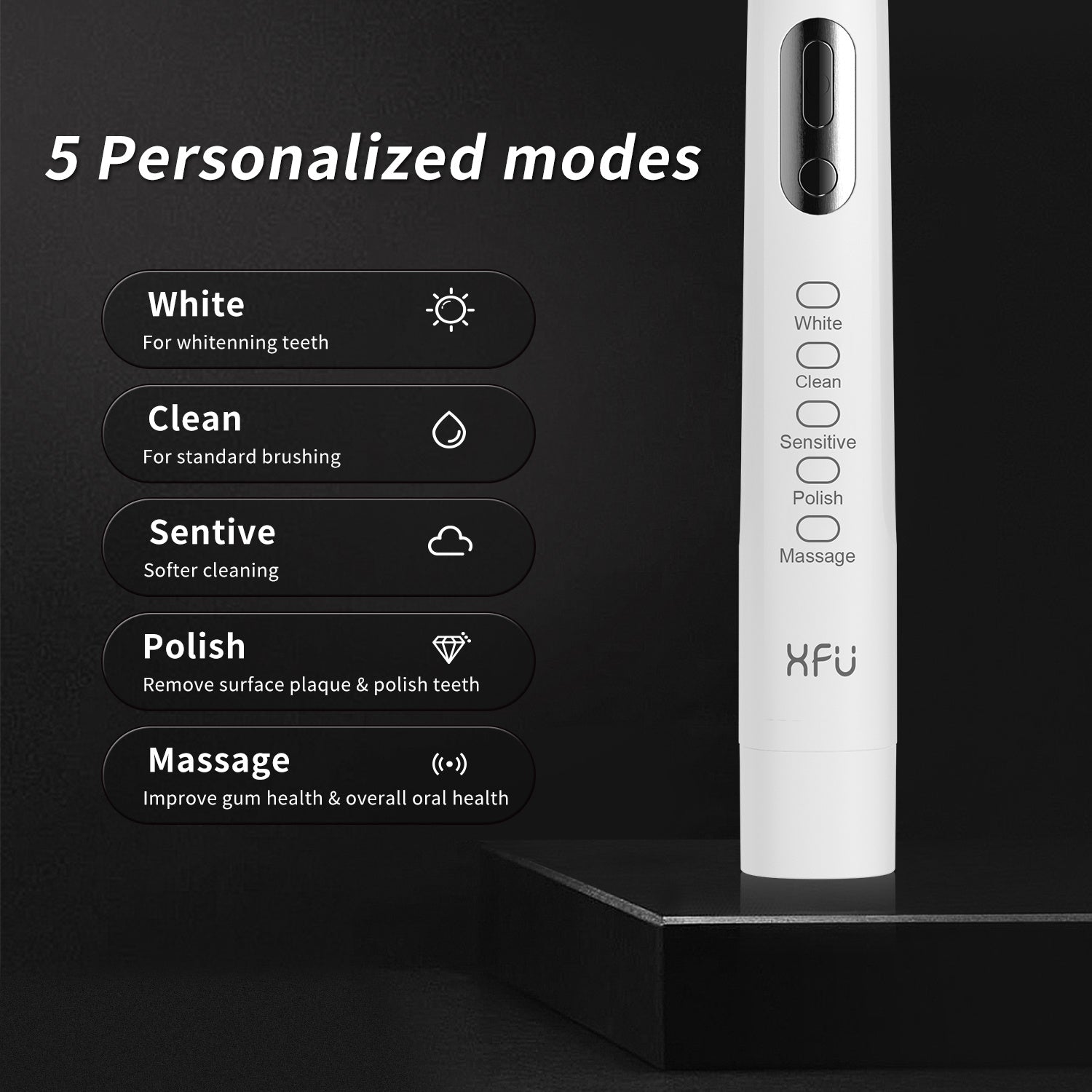 Elektrische Zahnbürste Lang Anhaltende Batterie und Dauer null