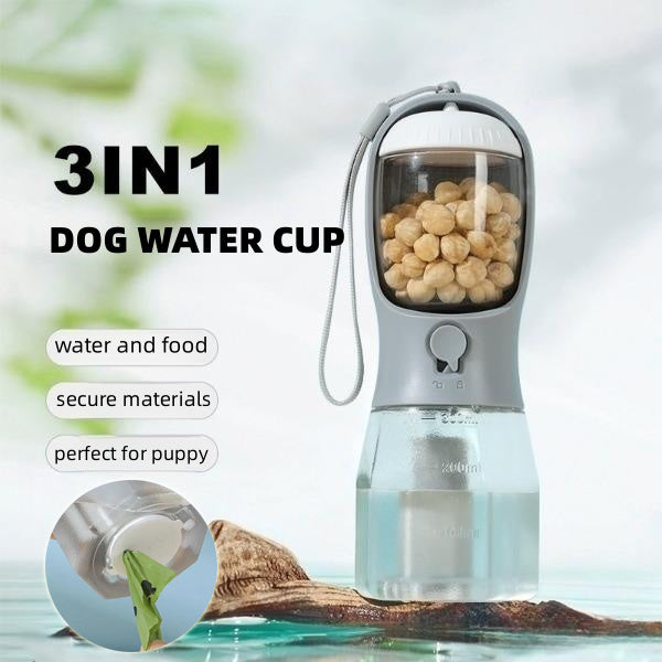 Hundewasserbecher, Trinkfutter, Müllsack, drei-in-eins, tragbar, klein, multifunktional, Haustierbecher, Haustierbedarf DamnLuxe