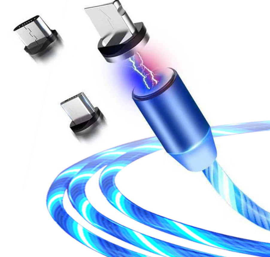 Kompatibel mit Apple, fließendes Licht, magnetisches Streamer-Datenleitungskabel für iPhone Android Typec DamnLuxe