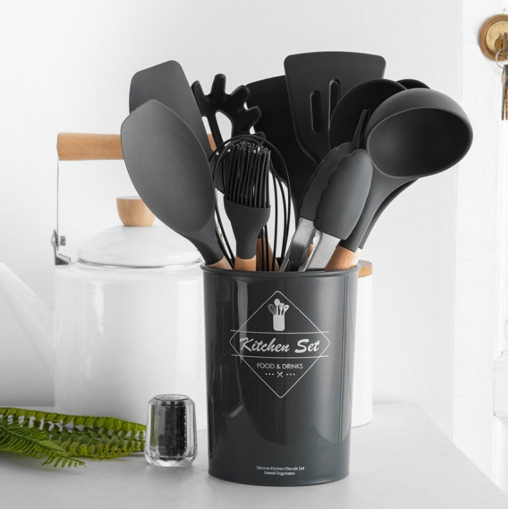 Silikon Küchen Set mit Holzgriffe DamnLuxe