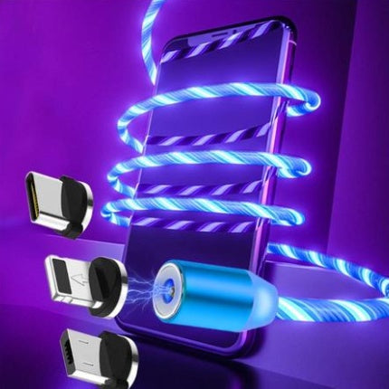 Kompatibel mit Apple, fließendes Licht, magnetisches Streamer-Datenleitungskabel für iPhone Android Typec DamnLuxe
