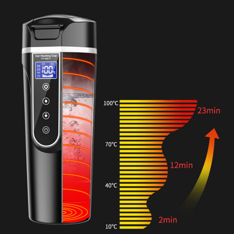 Portable Auto Flasche  Smart Touch Digital Display Insulated Cup Home Traveling Heating Cup Water Bottle DamnLuxe