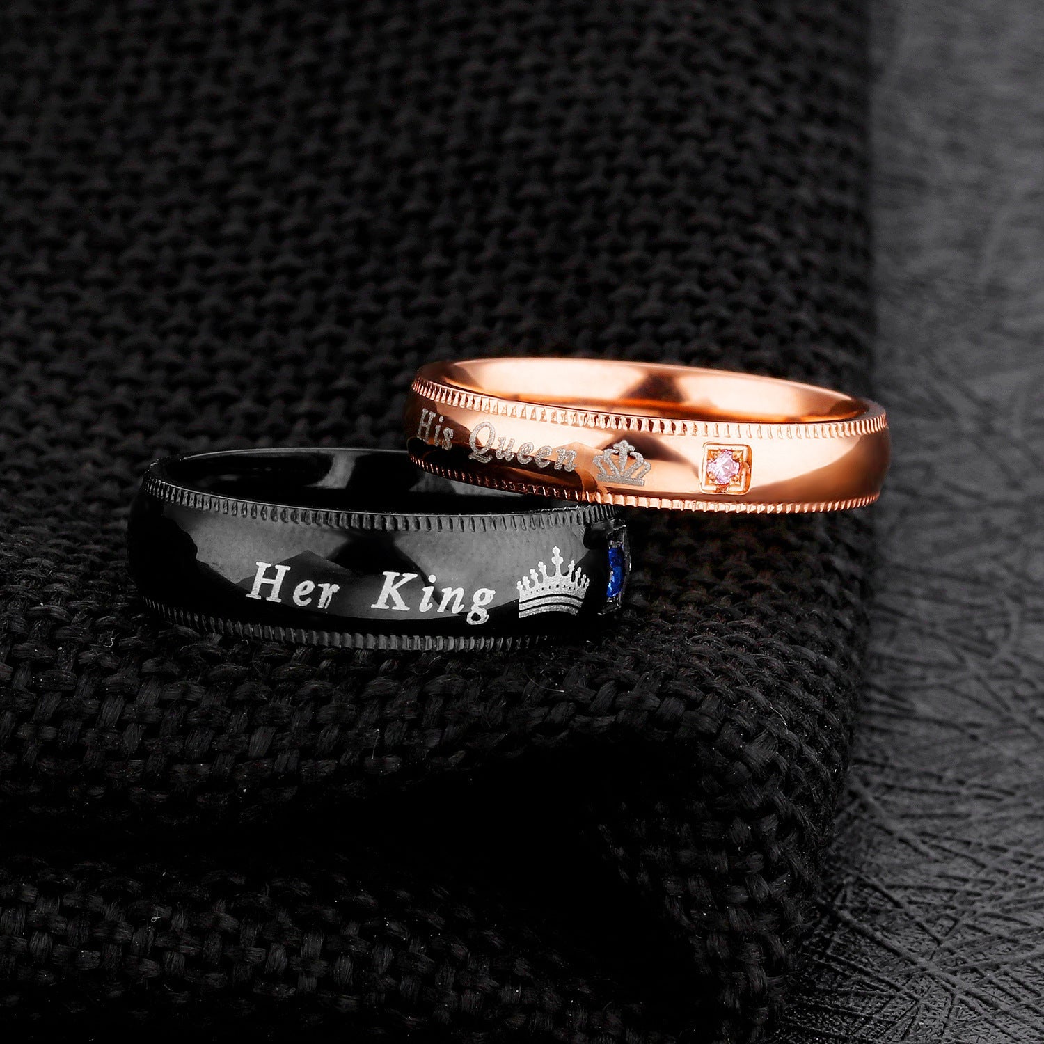 Kronen Ringe für Paare DamnLuxe