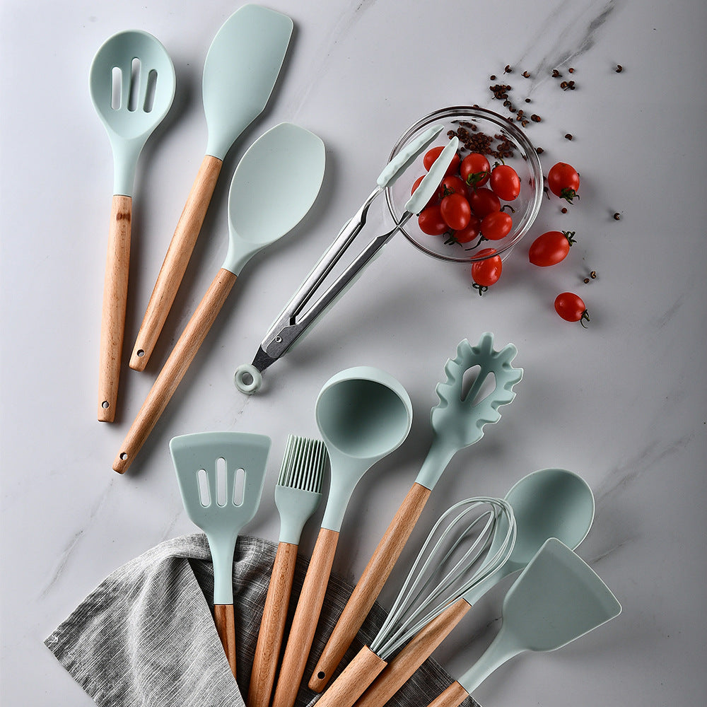Silikon Küchen Set mit Holzgriffe DamnLuxe
