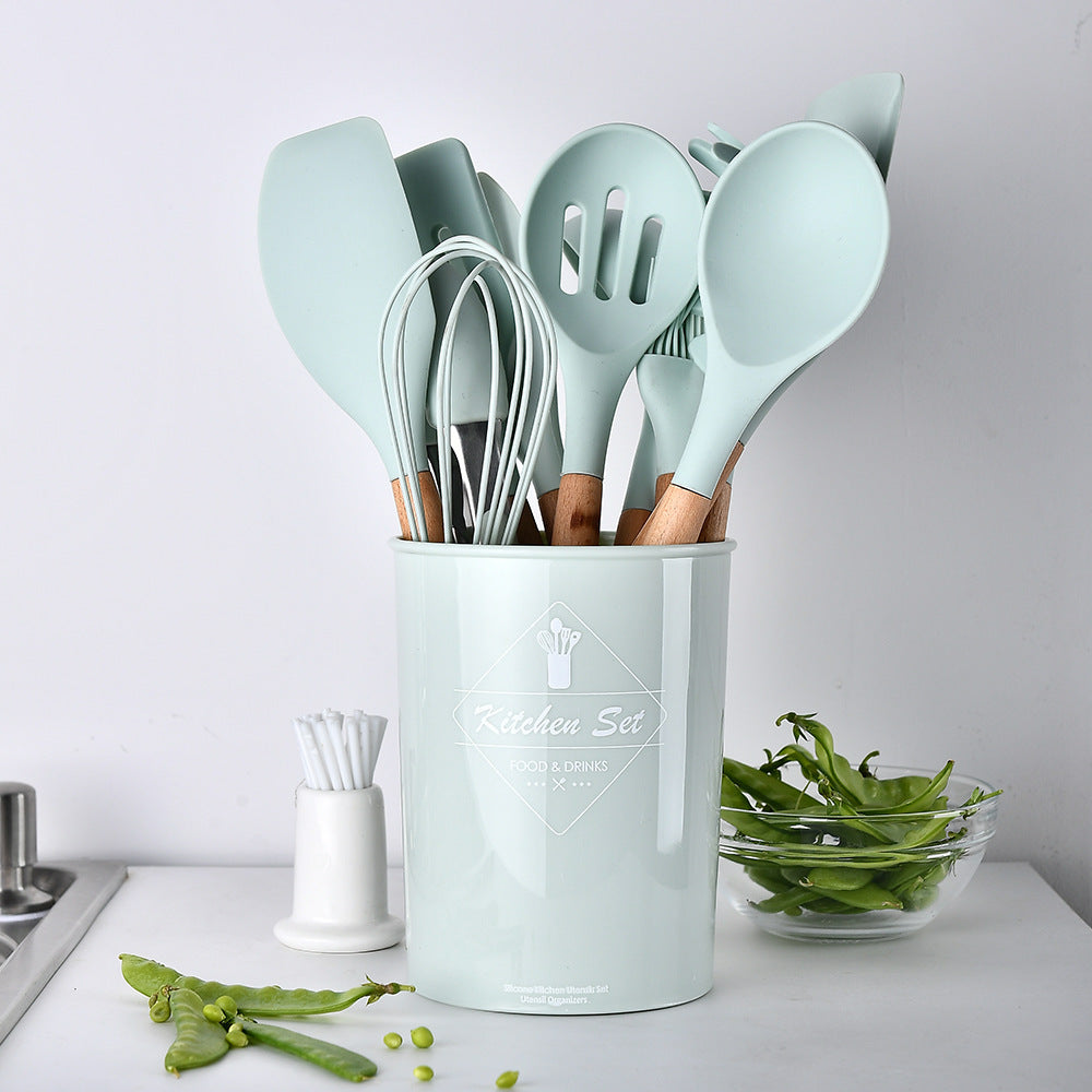Silikon Küchen Set mit Holzgriffe DamnLuxe