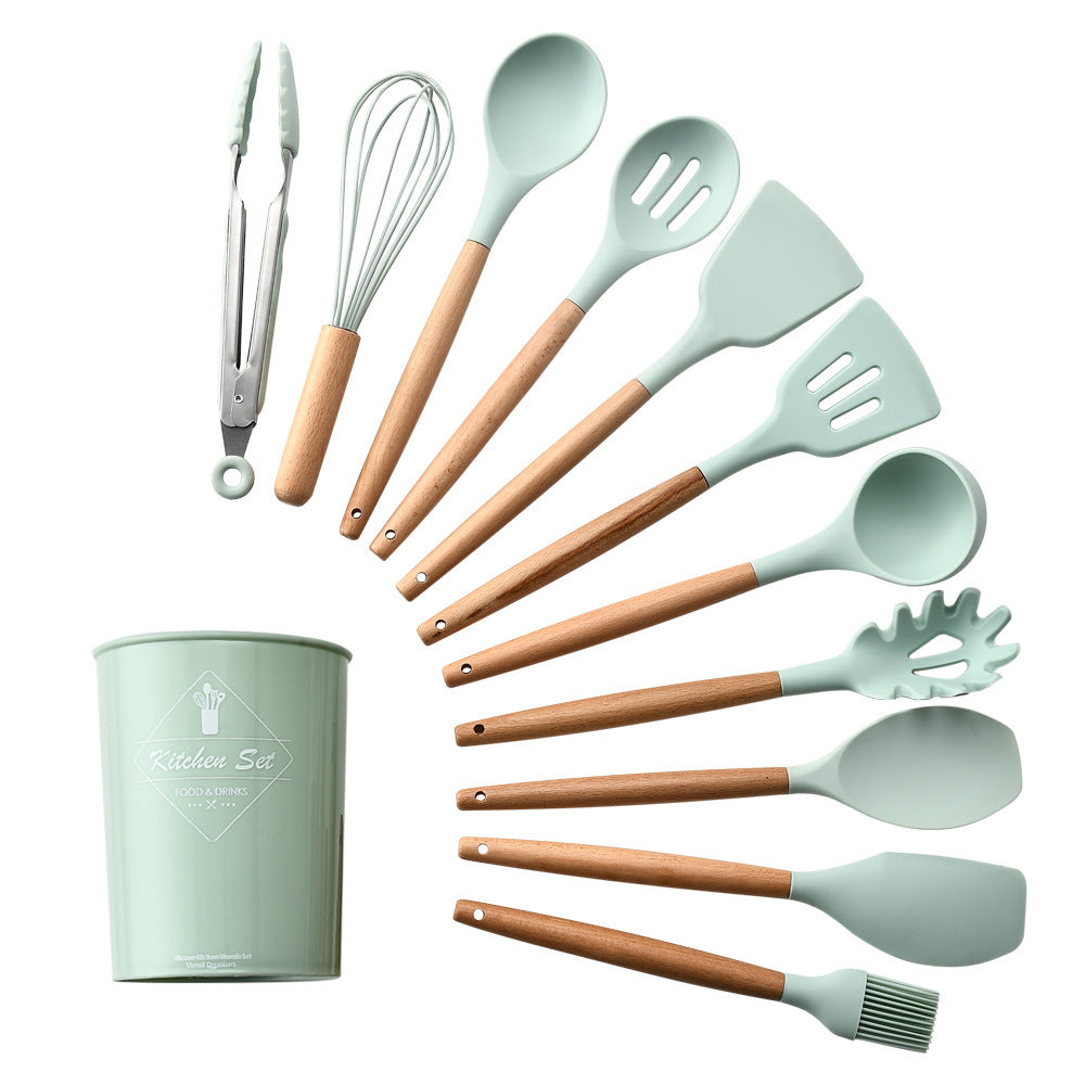 Silikon Küchen Set mit Holzgriffe DamnLuxe