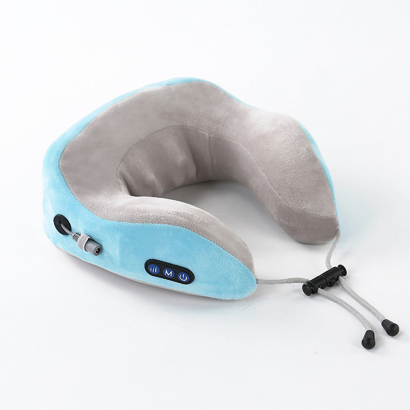 Elektrisches Nackenmassagegerät, U-förmiges Kissen, multifunktionales tragbares Schulter-Zervikalmassagegerät, Outdoor-Heim-Automassage DamnLuxe