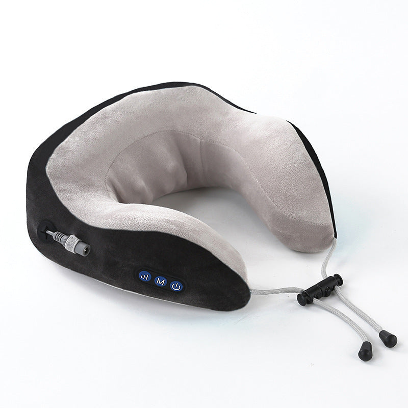 Elektrisches Nackenmassagegerät, U-förmiges Kissen, multifunktionales tragbares Schulter-Zervikalmassagegerät, Outdoor-Heim-Automassage DamnLuxe