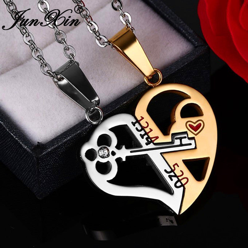 Geschenke für Jahrestag/Valentinstag, etc.. Liebes Schlüssel Kombinations Kette für Paare DamnLuxe