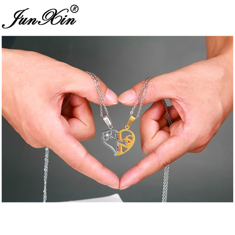Geschenke für Jahrestag/Valentinstag, etc.. Liebes Schlüssel Kombinations Kette für Paare DamnLuxe