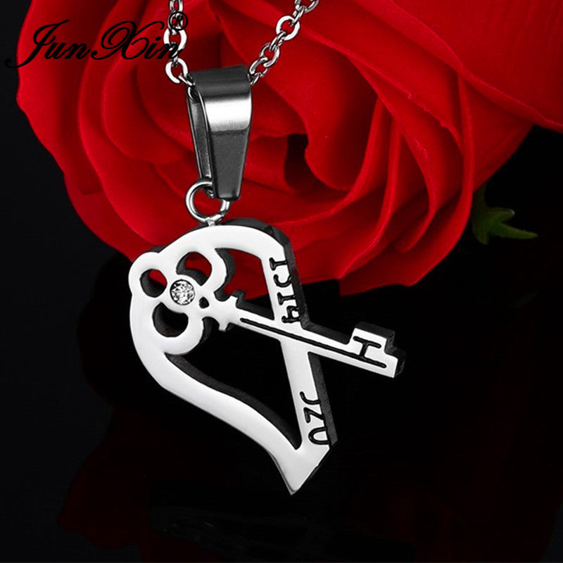 Geschenke für Jahrestag/Valentinstag, etc.. Liebes Schlüssel Kombinations Kette für Paare DamnLuxe