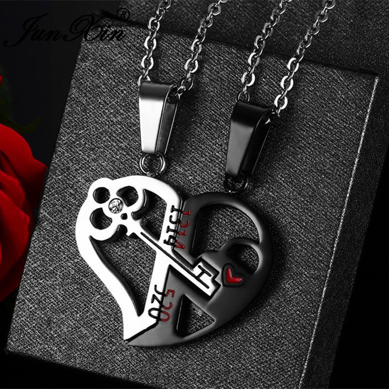 Geschenke für Jahrestag/Valentinstag, etc.. Liebes Schlüssel Kombinations Kette für Paare DamnLuxe