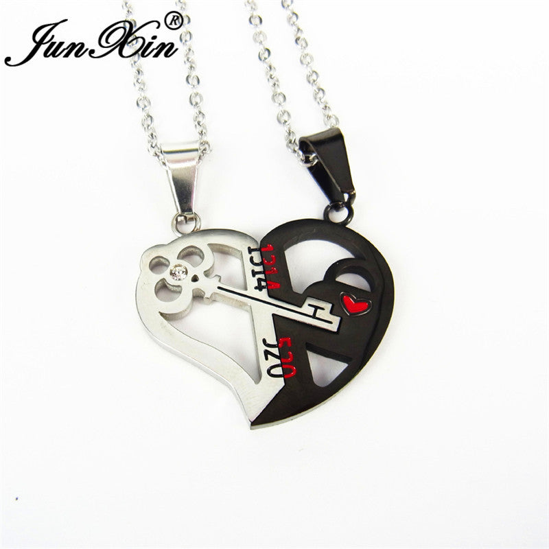 Geschenke für Jahrestag/Valentinstag, etc.. Liebes Schlüssel Kombinations Kette für Paare DamnLuxe