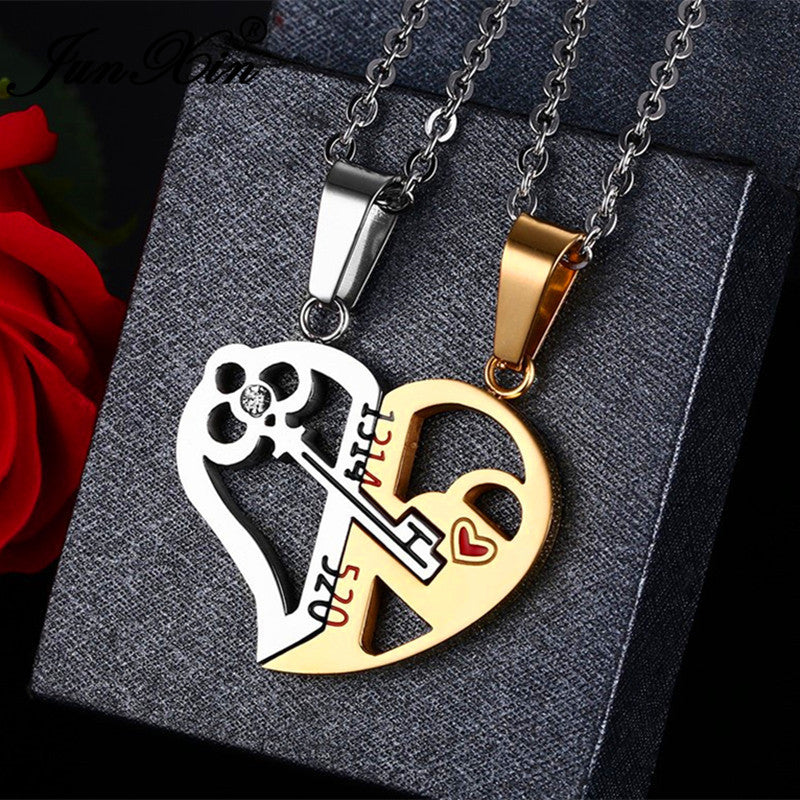 Geschenke für Jahrestag/Valentinstag, etc.. Liebes Schlüssel Kombinations Kette für Paare DamnLuxe
