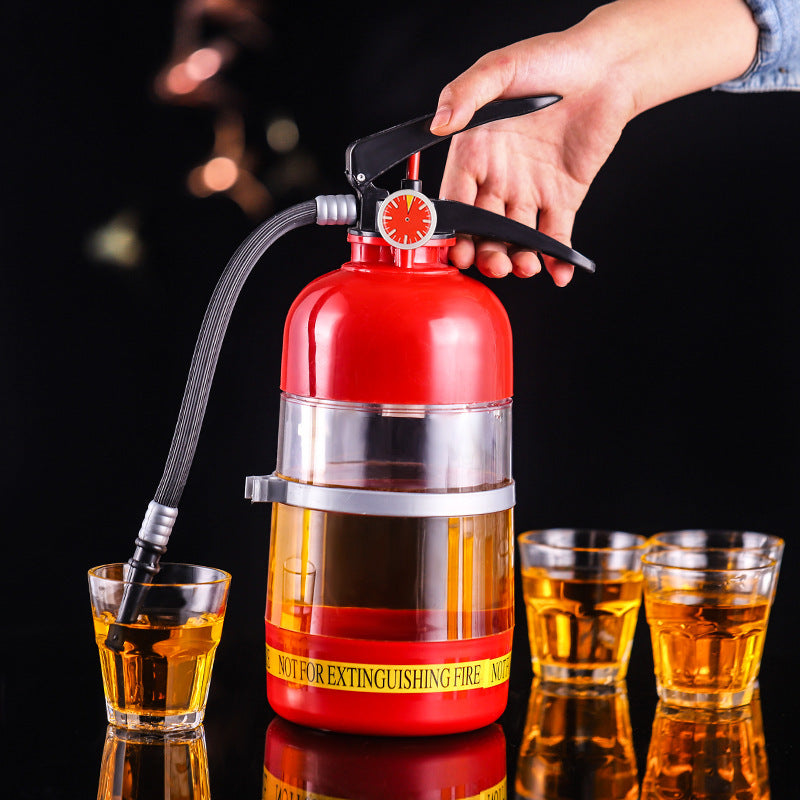 2L Kreativer Weingetränkespender Feuerlöscher Ausgießer Party Bier Wasserspender Bierfässer Getränke Schnaps Bar Zubehör Küchenhelfer DamnLuxe