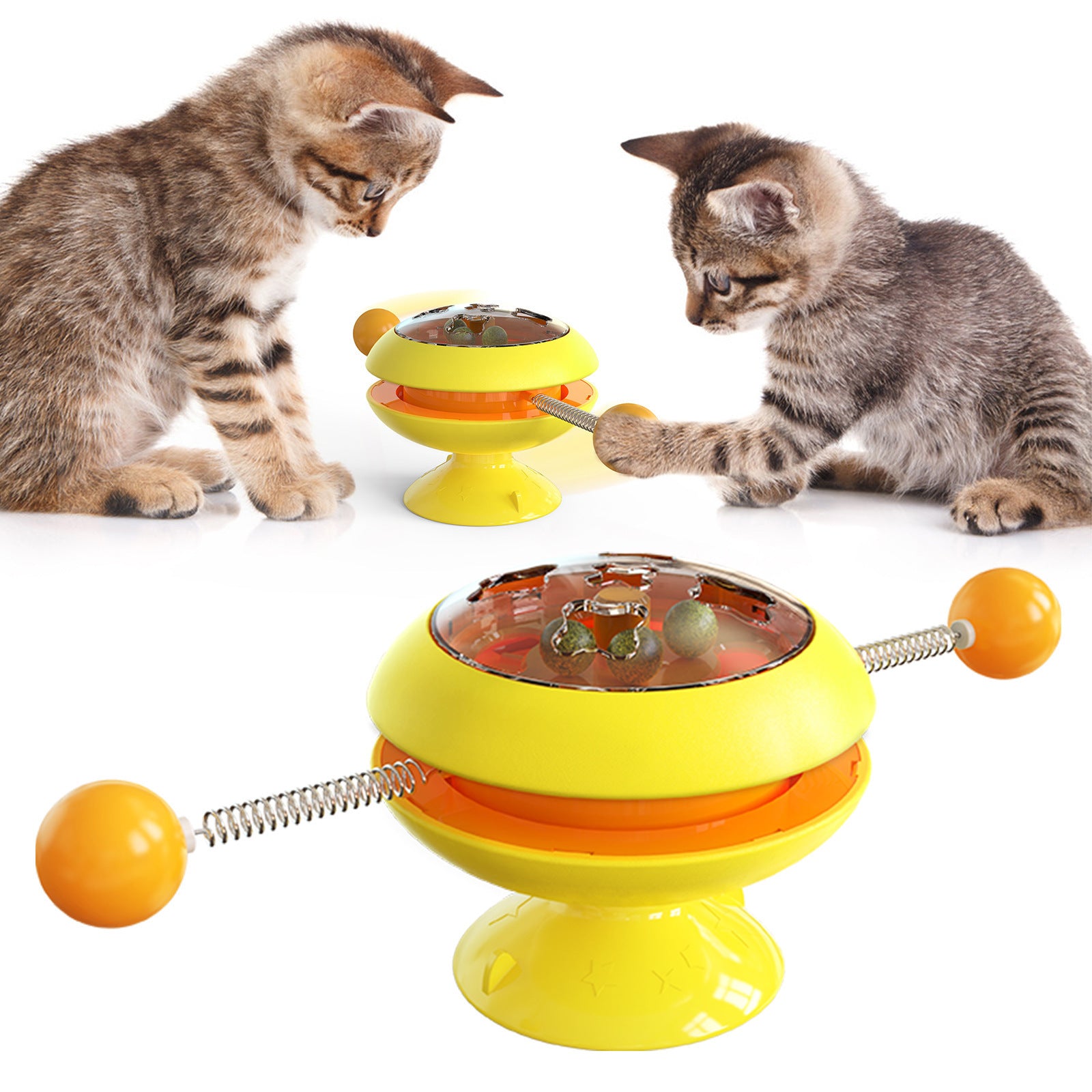 Drehbares Katzenspielzeug mit Katzenminze, interaktives Trainingsspielzeug für Katzen, Kätzchen, Katzenzubehör, Haustierprodukte DamnLuxe