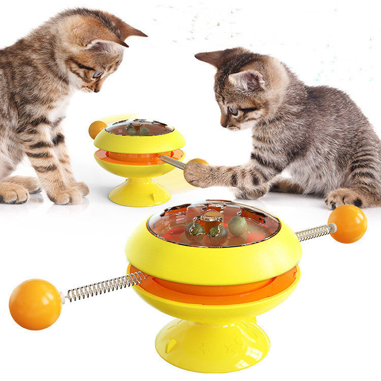 Drehbares Katzenspielzeug mit Katzenminze, interaktives Trainingsspielzeug für Katzen, Kätzchen, Katzenzubehör, Haustierprodukte DamnLuxe