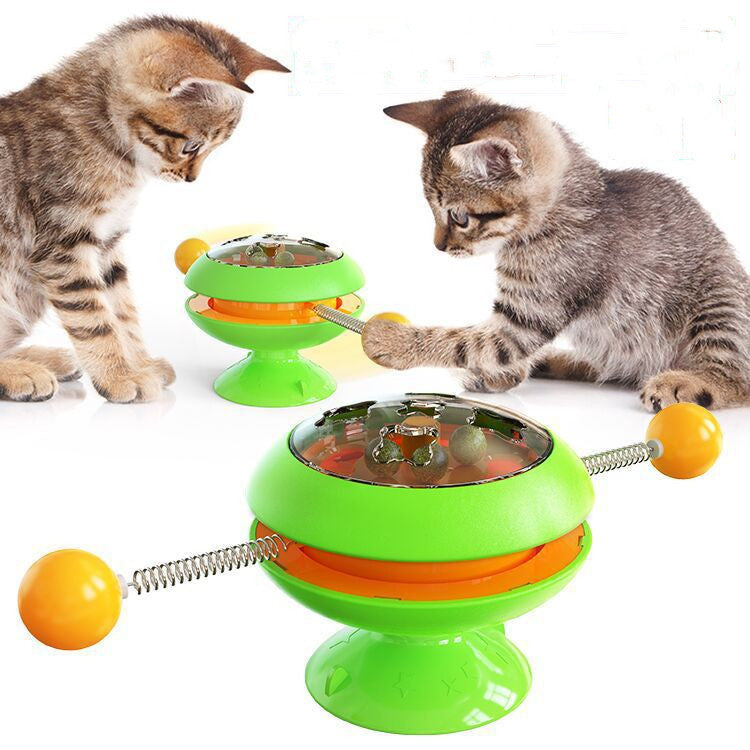 Drehbares Katzenspielzeug mit Katzenminze, interaktives Trainingsspielzeug für Katzen, Kätzchen, Katzenzubehör, Haustierprodukte DamnLuxe
