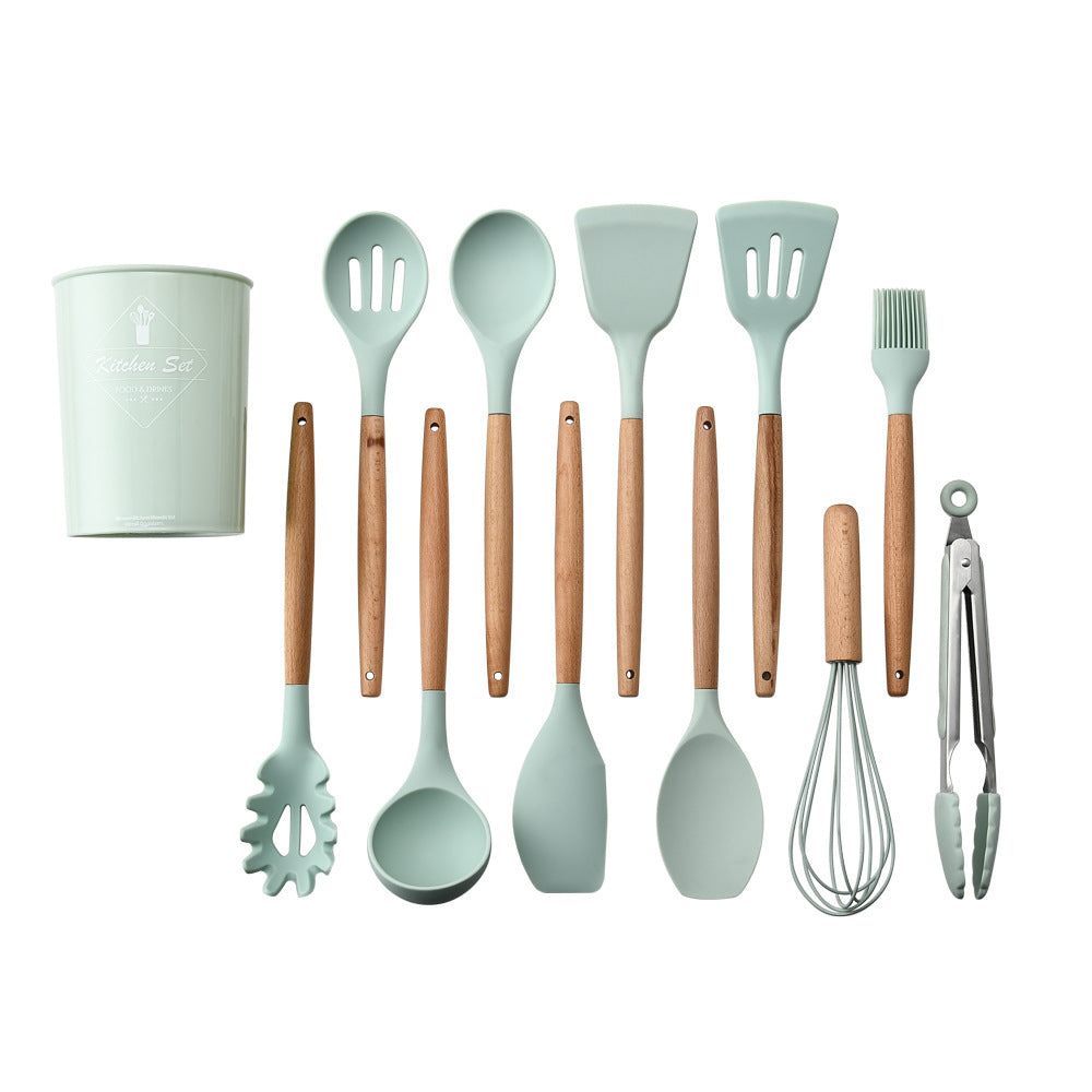 Silikon Küchen Set mit Holzgriffe DamnLuxe