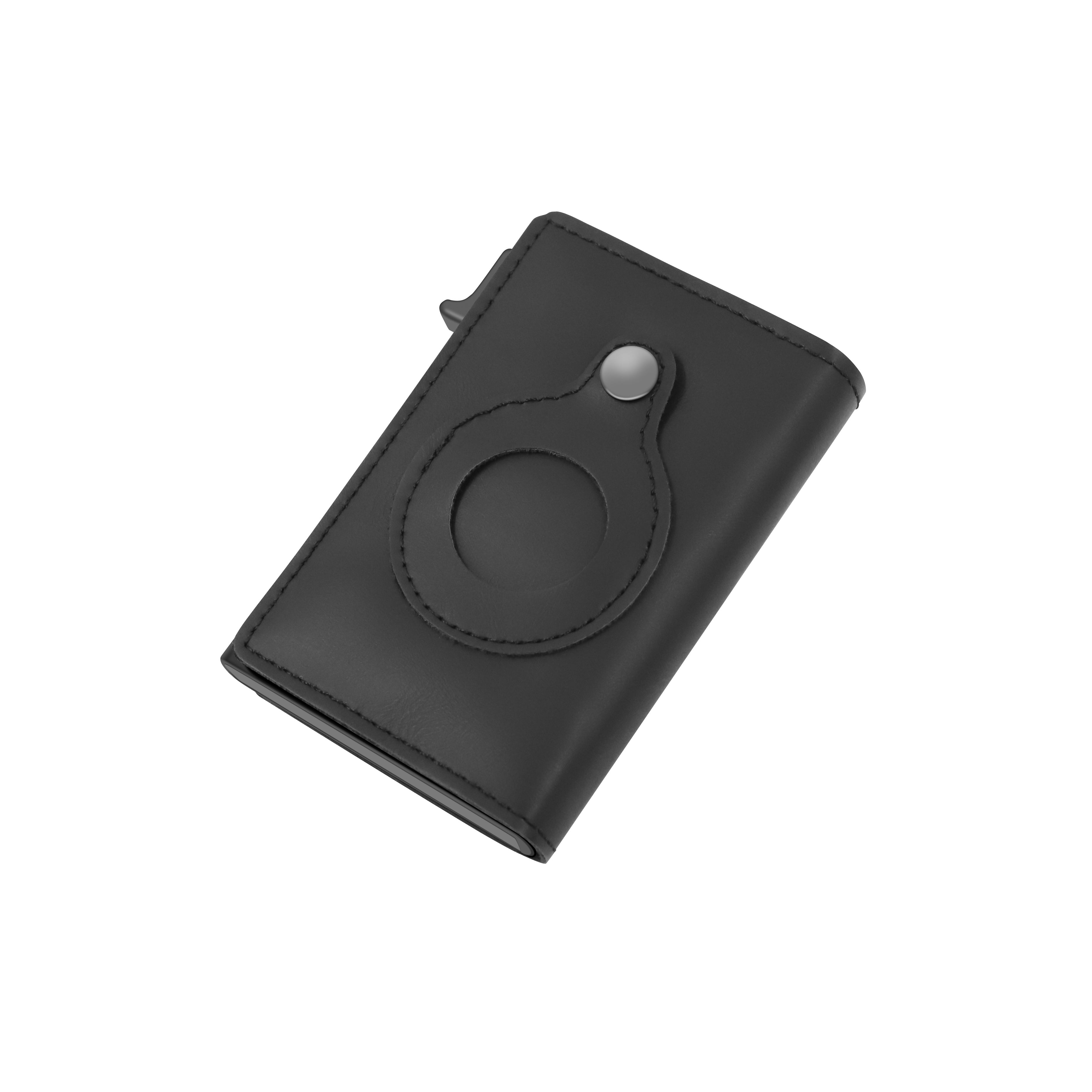 Kreditkartenetui für Herren mit AirTag-Fach, schlanke RFID-Geldbörse, Geldklammer-Geldbörse für Herren, minimalistische Geldbörse für Herren null