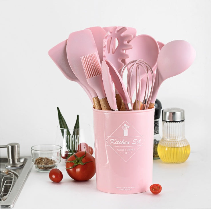 Silikon Küchen Set mit Holzgriffe DamnLuxe
