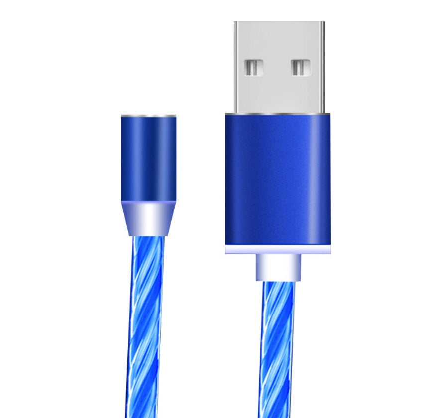 Kompatibel mit Apple, fließendes Licht, magnetisches Streamer-Datenleitungskabel für iPhone Android Typec DamnLuxe