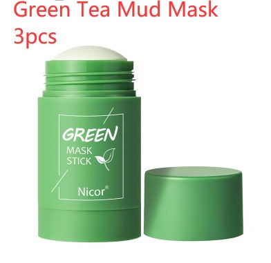 Reinigende Grüntee-Maske, Tonstift, Ölkontrolle, Anti-Akne, aufhellende Algenmaske, Hautpflege DamnLuxe