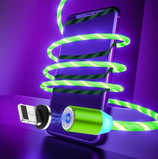 Kompatibel mit Apple, fließendes Licht, magnetisches Streamer-Datenleitungskabel für iPhone Android Typec DamnLuxe