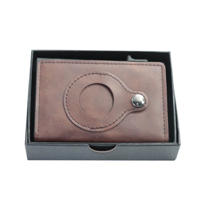 Kreditkartenetui für Herren mit AirTag-Fach, schlanke RFID-Geldbörse, Geldklammer-Geldbörse für Herren, minimalistische Geldbörse für Herren null