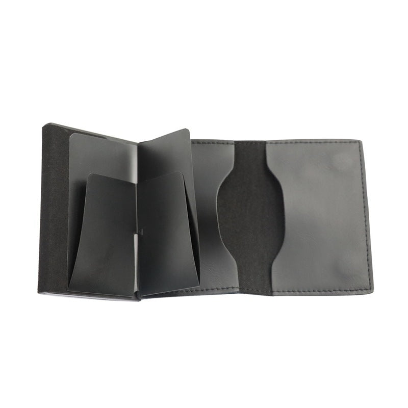 Kreditkartenetui für Herren mit AirTag-Fach, schlanke RFID-Geldbörse, Geldklammer-Geldbörse für Herren, minimalistische Geldbörse für Herren null