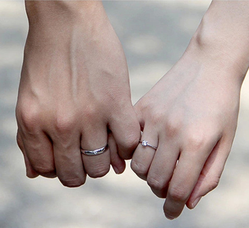 Sterling Silber Paar Ringe DamnLuxe
