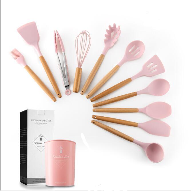 Silikon Küchen Set mit Holzgriffe DamnLuxe