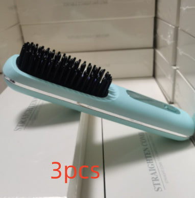 2 in 1 Glattes Haar Kamm Kabelloser Haarglätter Bürste Haar Schnellheizung Tragbarer Heißlockenwickler USB-Aufladung DamnLuxe