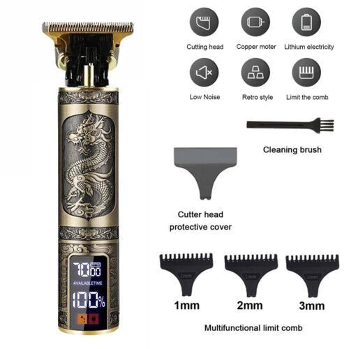Bartschneider Haarschneider Schnurlose wiederaufladbare Haarschneidemaschine Barber Rasiermaschine für Männer USB-Aufladung DamnLuxe
