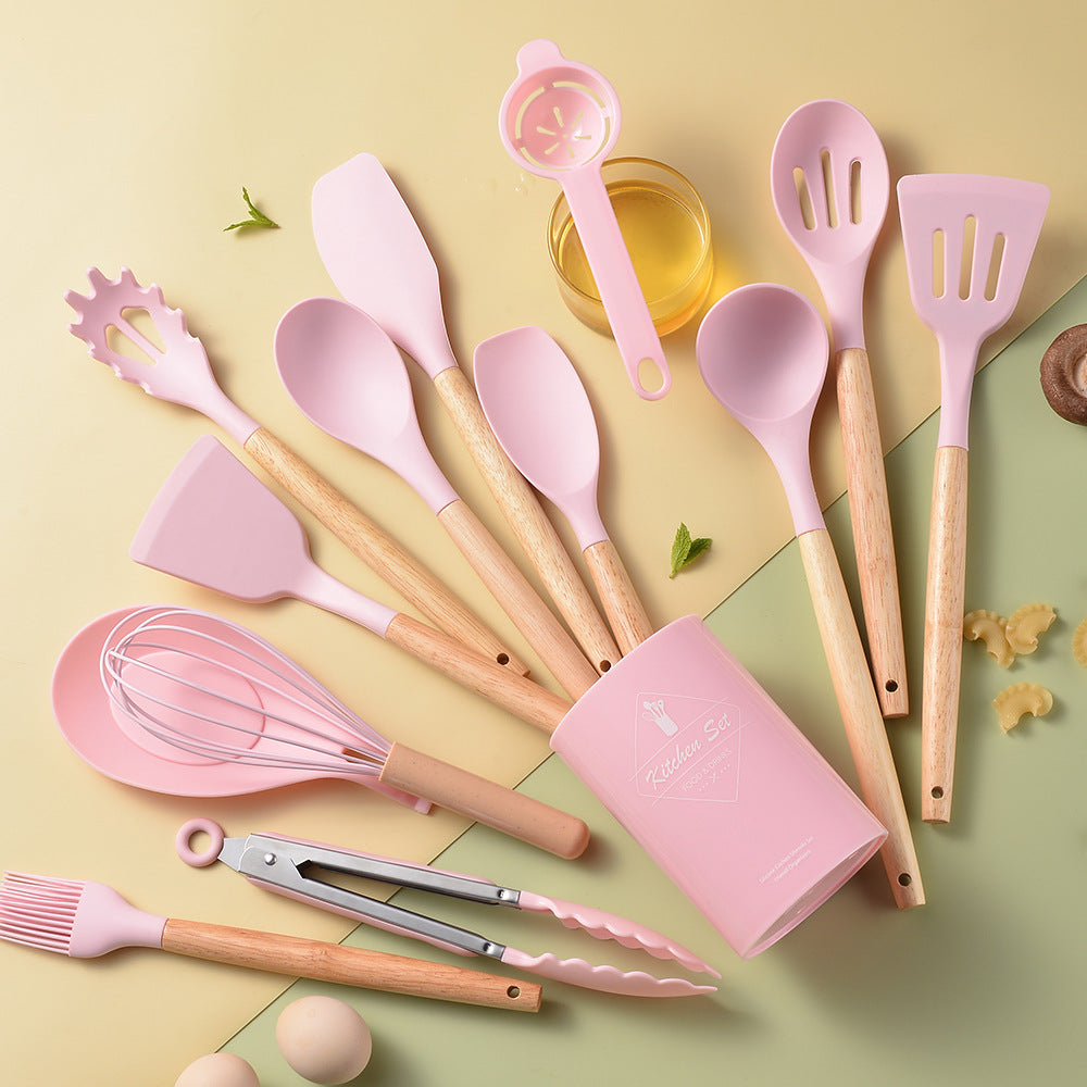 Silikon Küchen Set mit Holzgriffe DamnLuxe