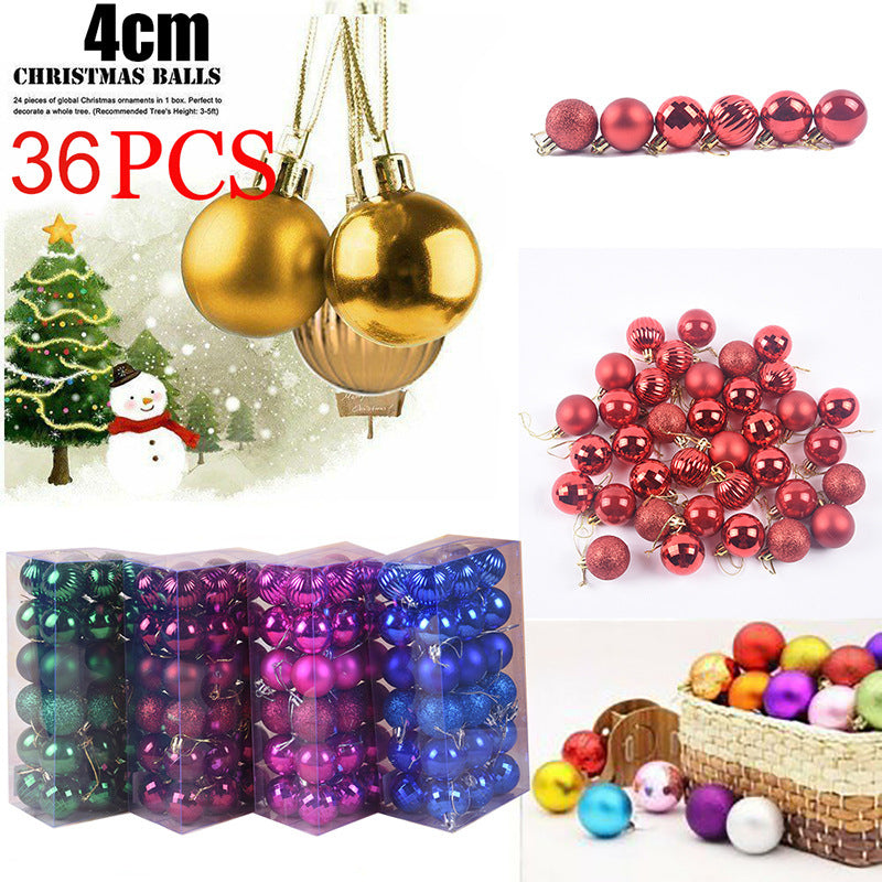 36-teiliges Weihnachts-Farbkugel-Set im ganzen Set DamnLuxe