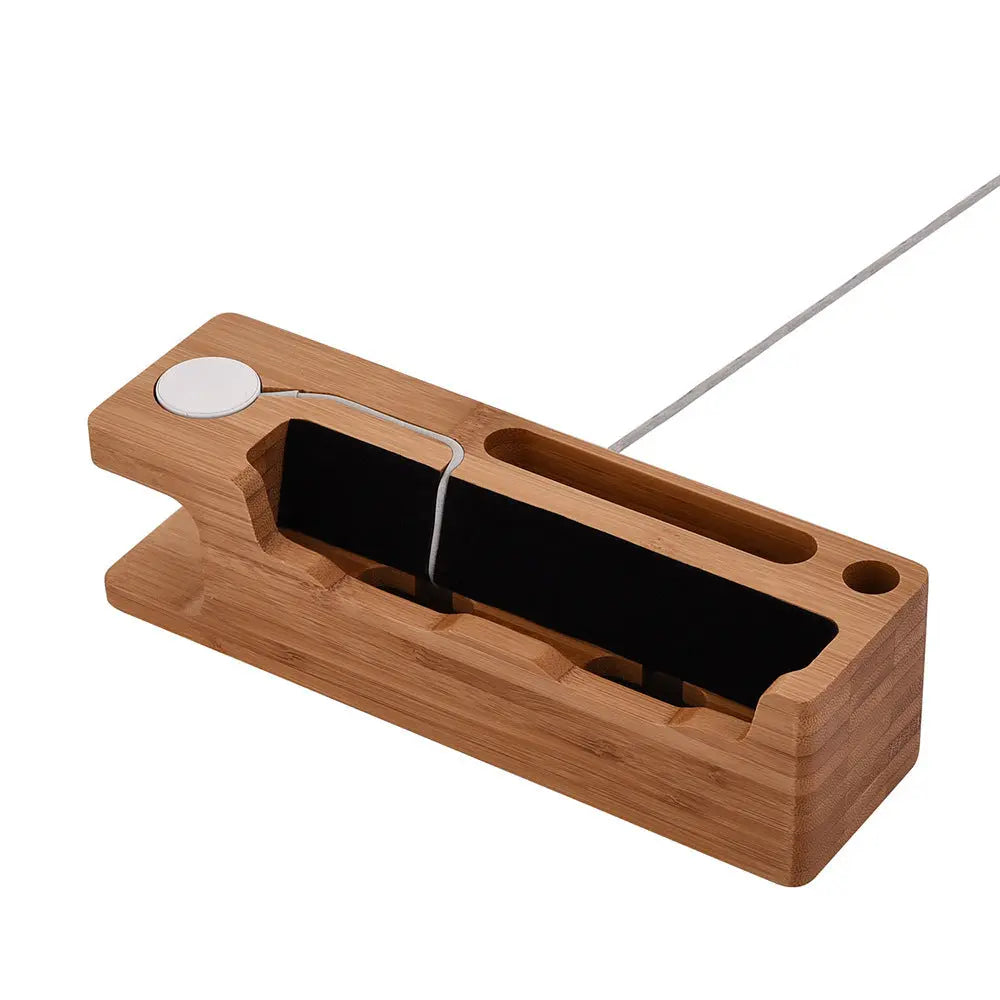 Telefonhalter mit Ladestation aus Holz DamnLuxe