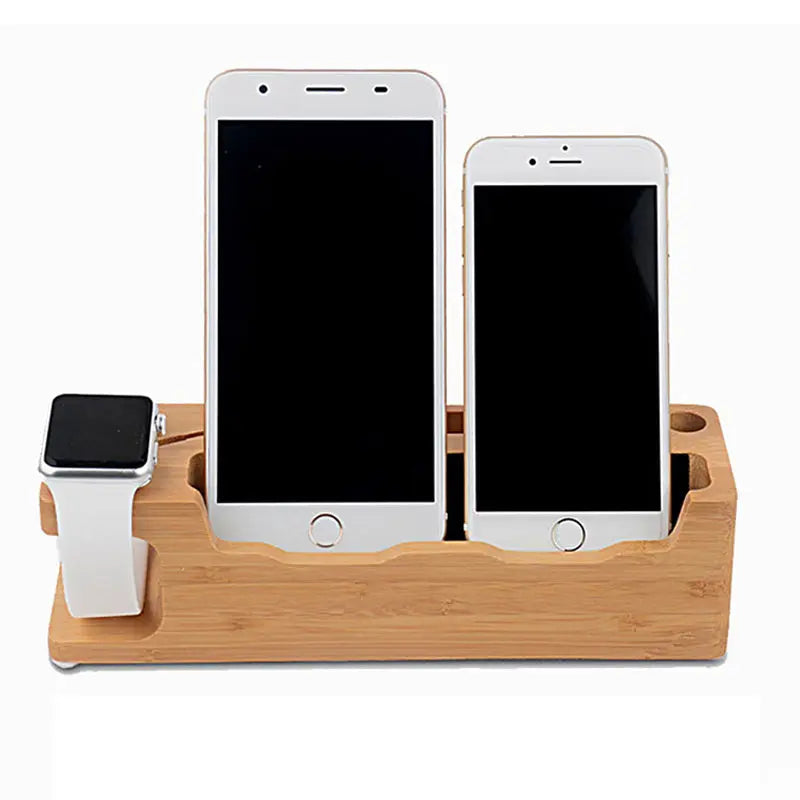 Telefonhalter mit Ladestation aus Holz DamnLuxe