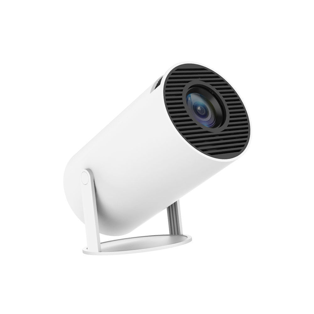 Tragbarer Projektor, kleiner gerader Projektor für den Heimgebrauch, 180-Grad-Projektionswinkel, automatischer Fokus, Heimvideoprojektor DamnLuxe