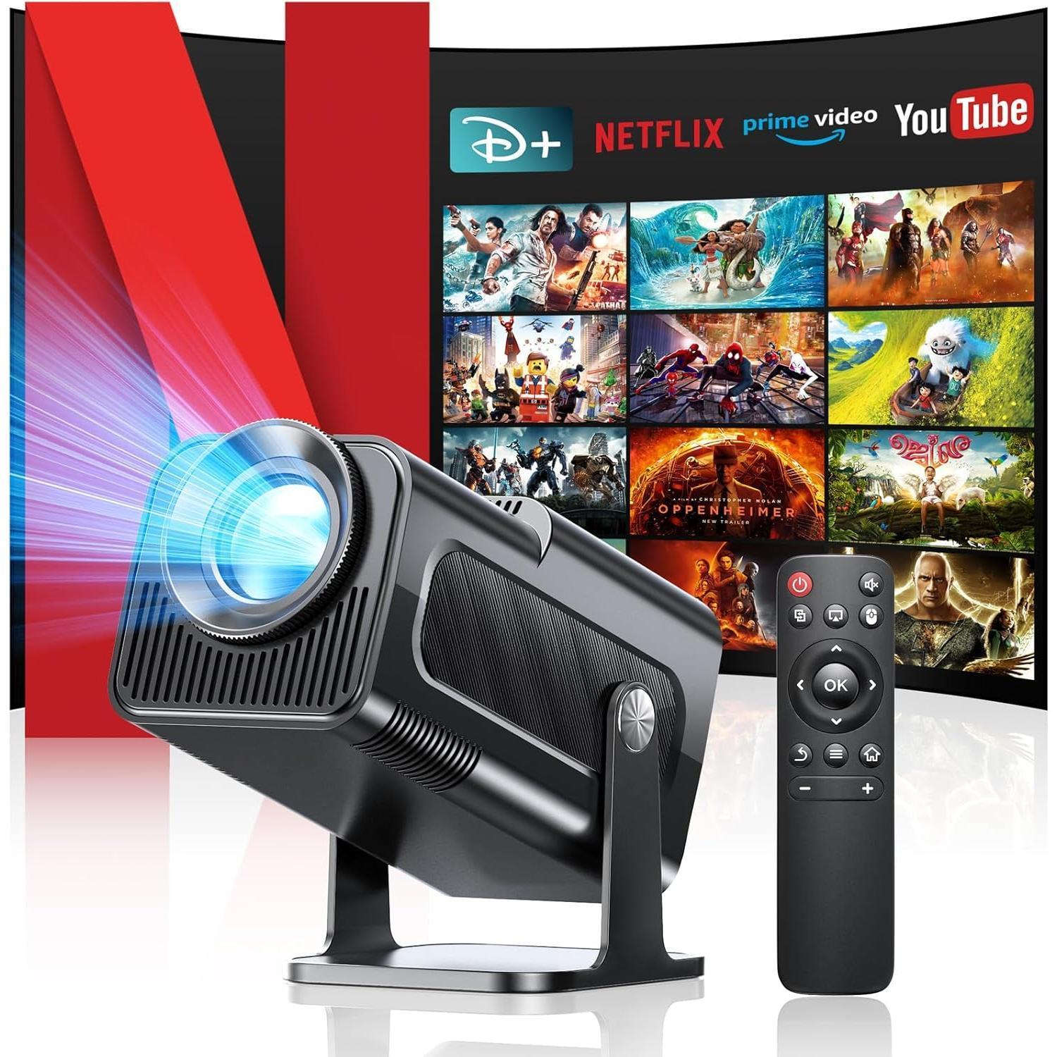 Mini Projector Portable Projector 4K Decoder - Wireless Bluetooth  Airplay Miracast HDMI USB For Phone null