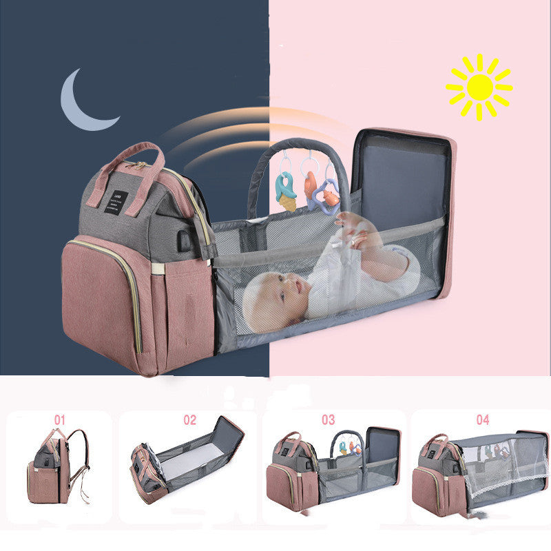 Wickeltasche, Mutter's Rücksack für Babys, Krippe Rucksack, Große, Kapazität Heraus Milch Isolierte Tasche DamnLuxe