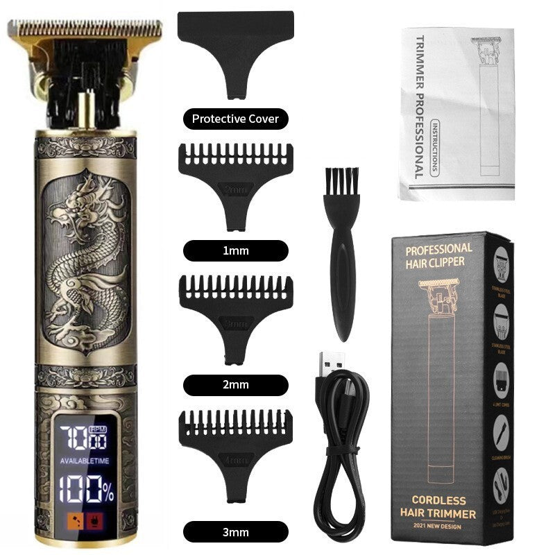 Bartschneider Haarschneider Schnurlose wiederaufladbare Haarschneidemaschine Barber Rasiermaschine für Männer USB-Aufladung DamnLuxe