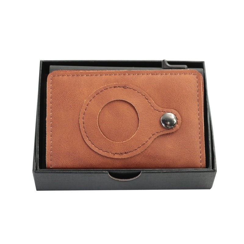 Kreditkartenetui für Herren mit AirTag-Fach, schlanke RFID-Geldbörse, Geldklammer-Geldbörse für Herren, minimalistische Geldbörse für Herren null