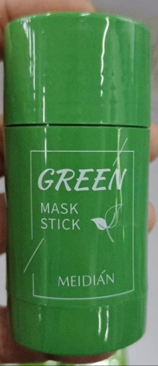 Reinigende Grüntee-Maske, Tonstift, Ölkontrolle, Anti-Akne, aufhellende Algenmaske, Hautpflege DamnLuxe