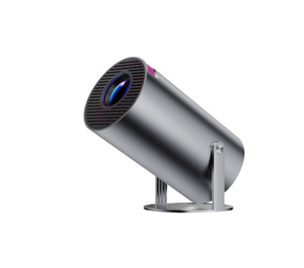 Tragbarer Projektor, kleiner gerader Projektor für den Heimgebrauch, 180-Grad-Projektionswinkel, automatischer Fokus, Heimvideoprojektor DamnLuxe