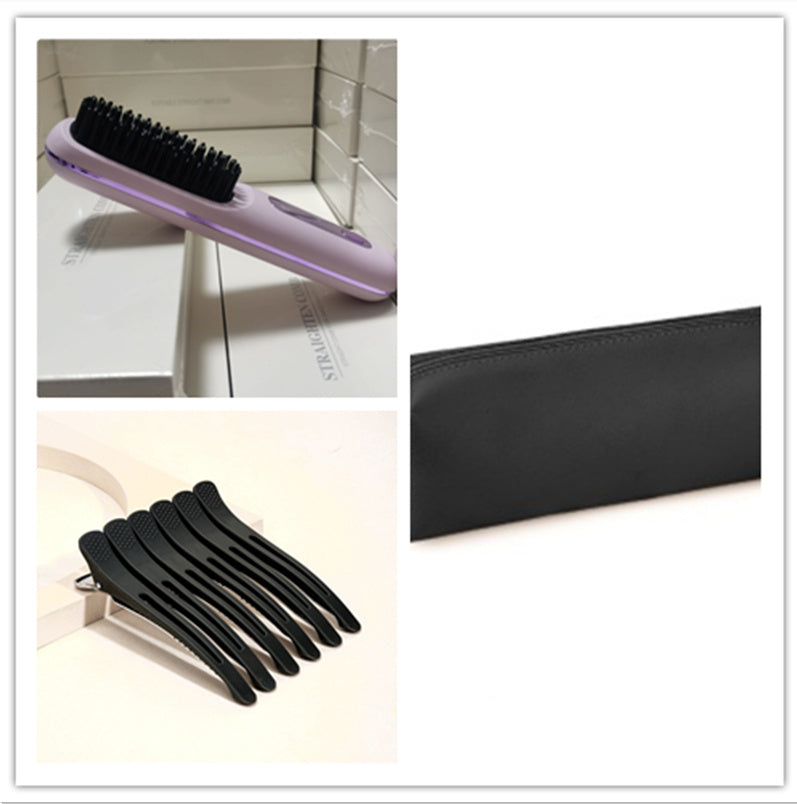 2 in 1 Glattes Haar Kamm Kabelloser Haarglätter Bürste Haar Schnellheizung Tragbarer Heißlockenwickler USB-Aufladung DamnLuxe