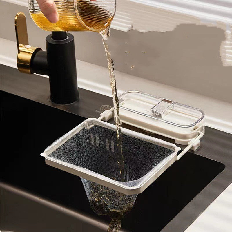 Küchenspüle Filter Rack Saugnapf Einweg Reste Reste Filter Tasche Küche Müll Abfluss Rack Spüle Sieb Küche Gadgets DamnLuxe