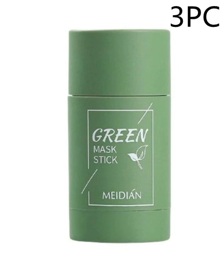 Reinigende Grüntee-Maske, Tonstift, Ölkontrolle, Anti-Akne, aufhellende Algenmaske, Hautpflege DamnLuxe
