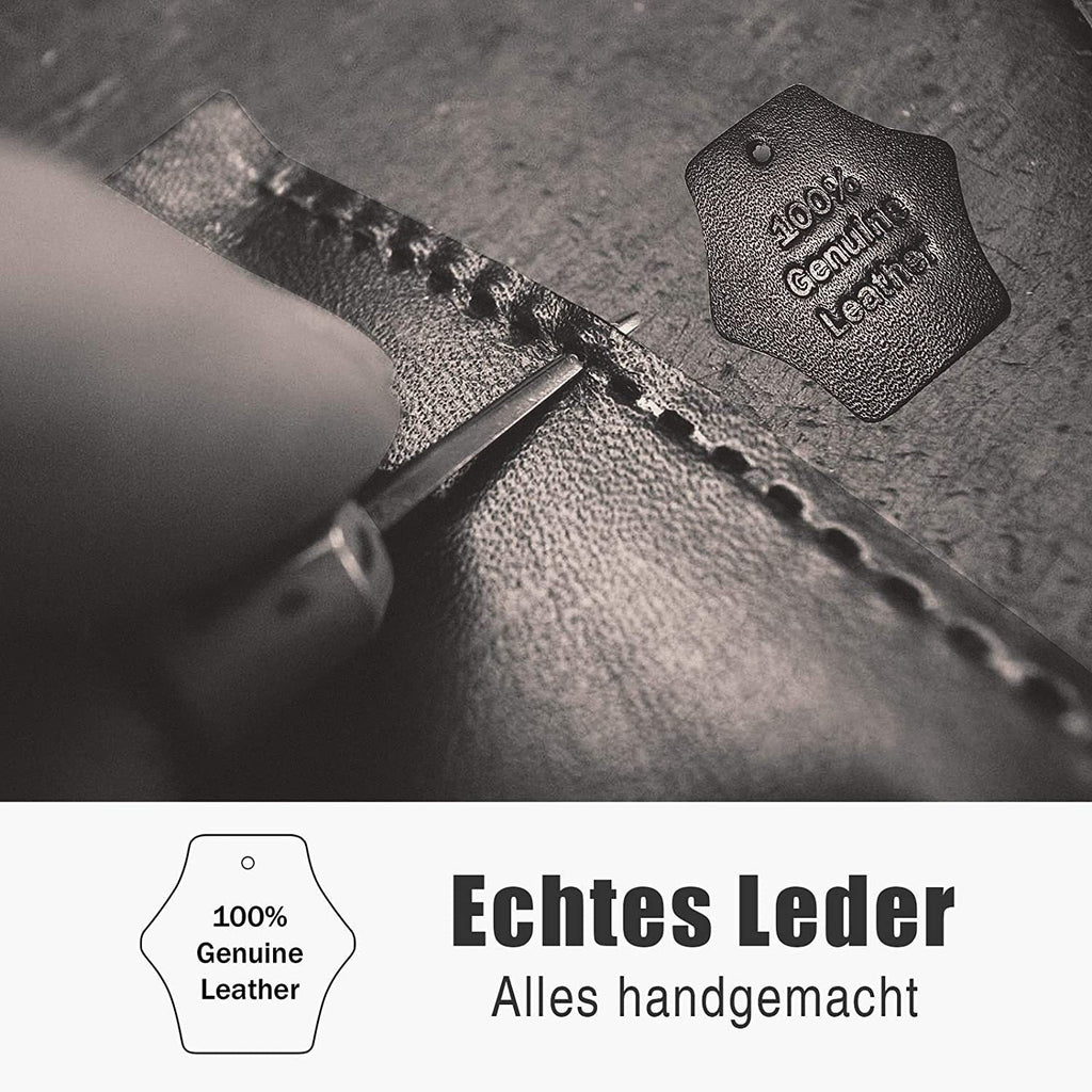 Leder Portmonee mit Aluminium Karten halter Top Qualität DamnLuxe