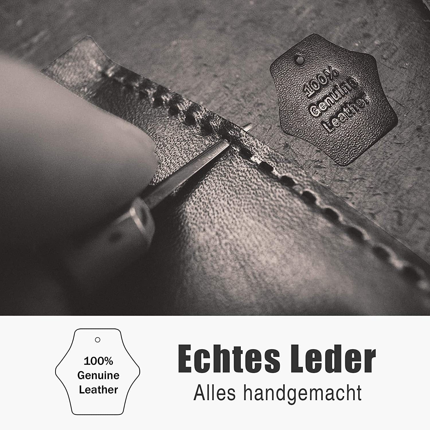 Leder Portmonee mit Aluminium Karten halter Top Qualität DamnLuxe